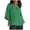01#Green, variant on Women's Round Neck Half Batwing Sleeve Cotton Linen Blouse Loose Side Split Casual Pullover Top for Spring Summer Vacation Loungewear XL