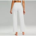 thumbnail image 6 of Jzuxvd Women's Cross High Waist Stretch Pocket Fashion Casual Pants Sweatpants White S, 6 of 6