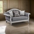 thumbnail image 6 of Benjara Fil 71" Loveseat with 3 Pillows- Fabric Upholstery- Poplar Wood- Gray, 6 of 6