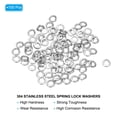 thumbnail image 3 of Uxcell M3 304 Stainless Steel Spring Lock Washer Split Lock Washer Lock Metal Washers for Screws Bolt 100 Pack, 3 of 7