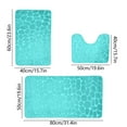 thumbnail image 3 of Linnome 3 Piece High Density Sponge Bath Mat Set Absorbent Non Slip Soft Washable Home Bathroom Decor Needs, 3 of 7