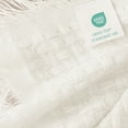 thumbnail image 2 of Exclusivo Mezcla Knitted Throw Blanket with Fringes for Couch, Soft and Warm Textured Throw for All Season, Lightweight Breathable Room Decor, Ivory, 50”x60”, 2 of 8