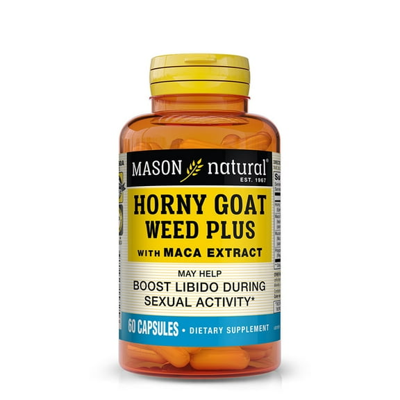Mason Natural Horny Goat Weed Plus May Support Sexual Health 60 Capsules