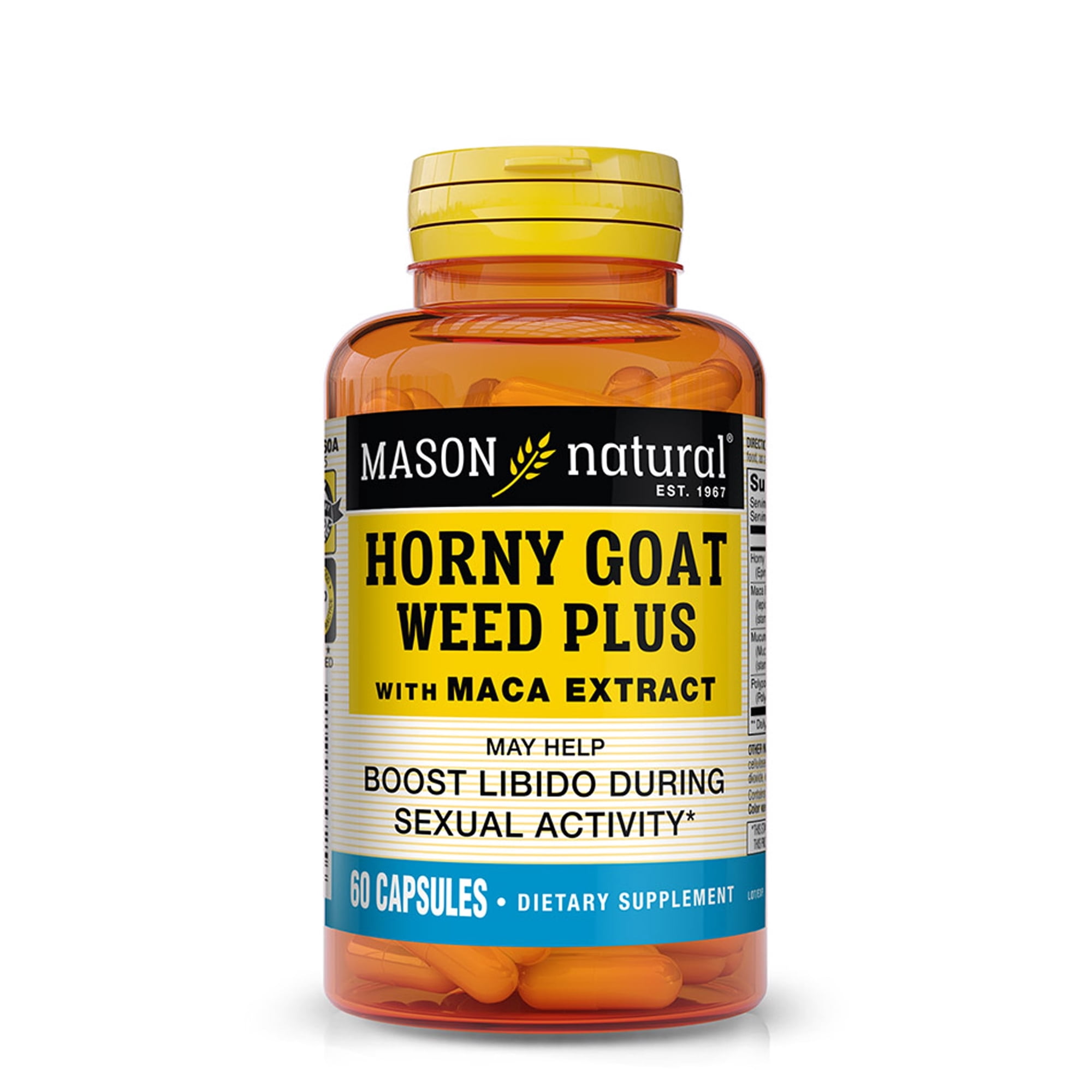 Mason Natural Horny Goat Weed Plus May Support Sexual Health 60 Capsules