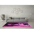 thumbnail image 3 of Ahgly Company Indoor Round Abstract Pink Modern Area Rugs, 4' Round, 3 of 4