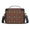 thumbnail image 3 of Geometric Diamond Red Pattern Insulated Lunch Box for Women Men, Medium Leakproof Cooler Bag with Adjustable Strap, 10"x6.7"x8", 3 of 6