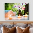 thumbnail image 3 of wall26 Canvas Print Wall Art Massage Stones, Candles &amp; Orchid Flowers Floral Botanical Photography Realism Tropical Zen Colorful Multicolor Ultra for Living Room, Bedroom, Office - 12"x18&qu, 3 of 5