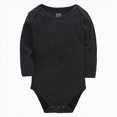 thumbnail image 2 of zuwimk Baby Girls Boys Bodysuit Super Soft Cotton Romper Snaps, breathable, one-piece, long & short sleeve, easy-diaper-change(3-6 Months,Black), 2 of 7