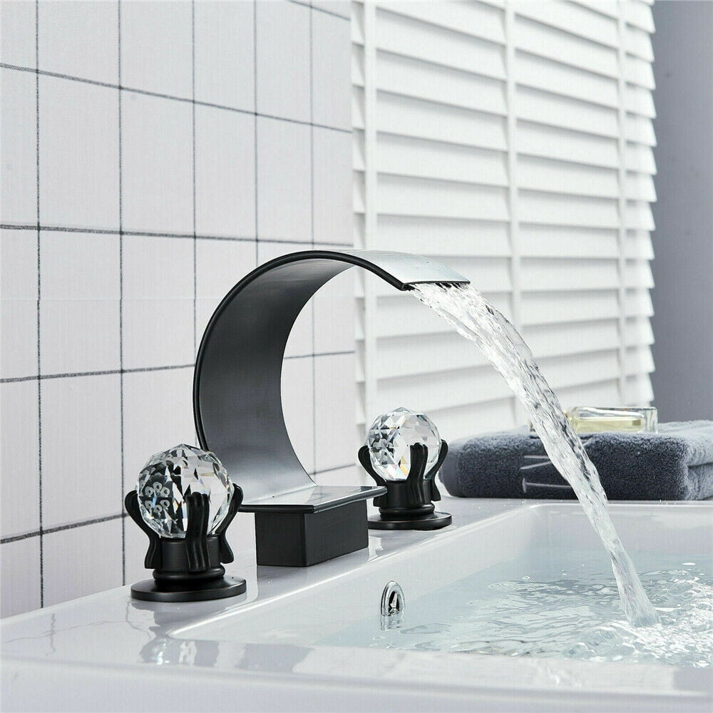 Senlesen Brass Orb Waterfall Bathroom Faucet