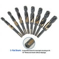 thumbnail image 3 of 13/16 in. HSS Silver and Deming Drill Bit 1/2" Reduced 3-Flat Shank Golden/Black Oxided 135 Deg.Split Point, 3 of 5