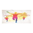 thumbnail image 1 of Olympics Gym Towel, Silhouette of a Winner Champion Man on Grunge Background Colorful Illustration, Soft Absorbent Ultra Compact Microfiber for Beach Yoga Sports, Yellow Purple, by Ambesonne, 1 of 2