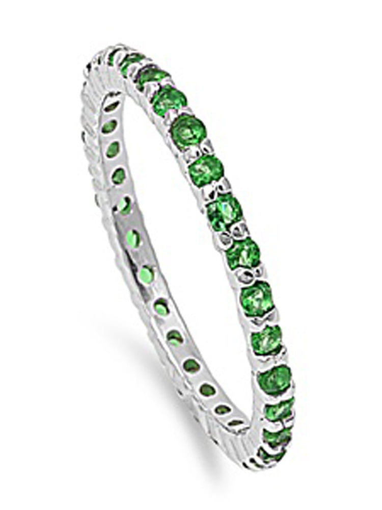Thin Eternity Ring New .925 Sterling Silver Stackable Band 
