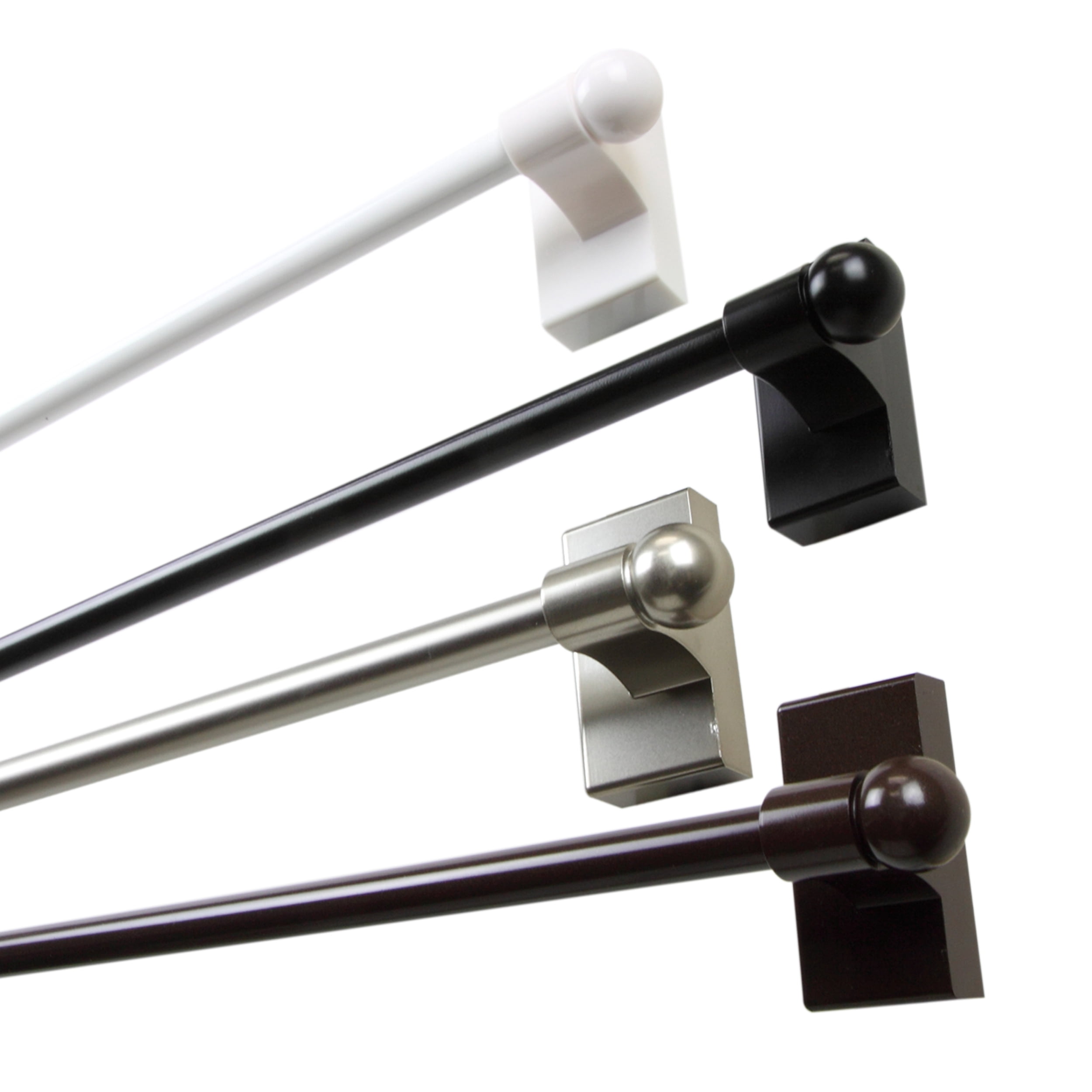 Magnetic Curtain Rod 17 30 White Walmart Walmart