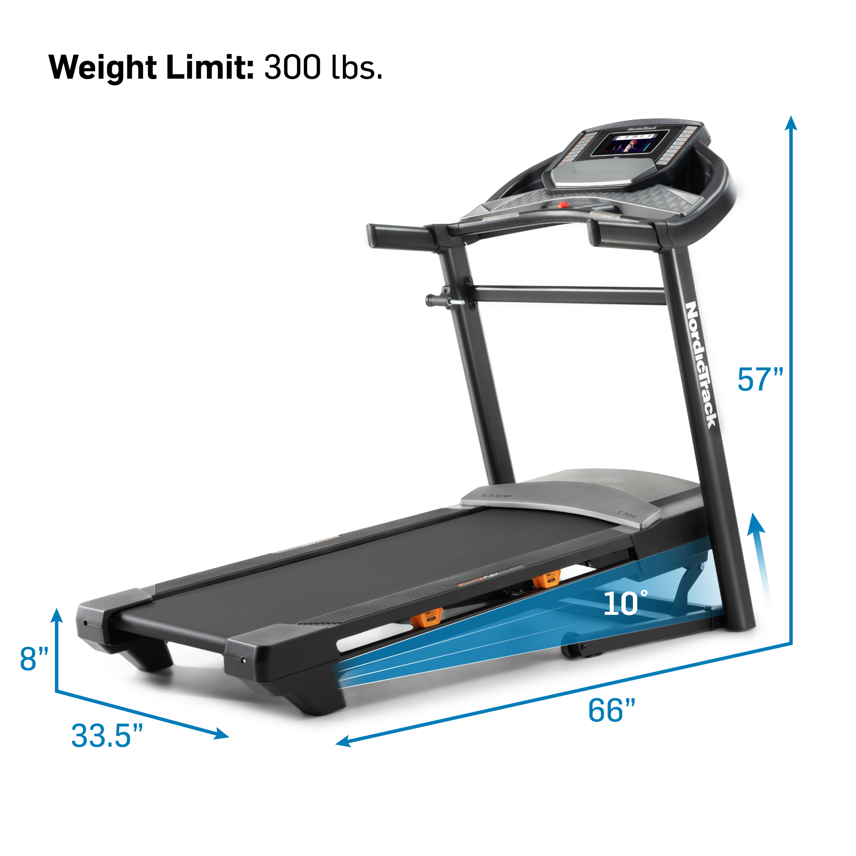NordicTrack C 700 Folding Treadmill with 7” Interactive Touchscreen and 30-Day iFIT Membership - image 2 of 31
