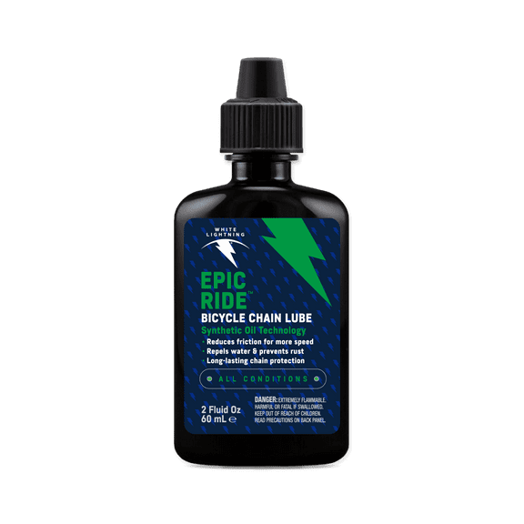 White Lightning® Epic Ride™ All-Weather Bicycle Chain Lube, 2oz