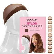 Milano Collection Chocolate Brown Nylon Wig Cap for Women 1-Pack of 9 Wig Hair Caps Wig Accessories