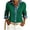A238 Army Green, variant on Button Down Shirt for Women Lapel Collar Long Sleeve Casual Work Style Denim Patchwork Contrast Color Soft Ribbed Knit Tops