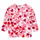 thumbnail image 5 of Blusas y camisas de cuello redondo y manga larga para niños, blusas/camisas de poliéster con estampado de corazones, mangas 3/4 y cuello redondo, elegantes e informales., 5 of 5