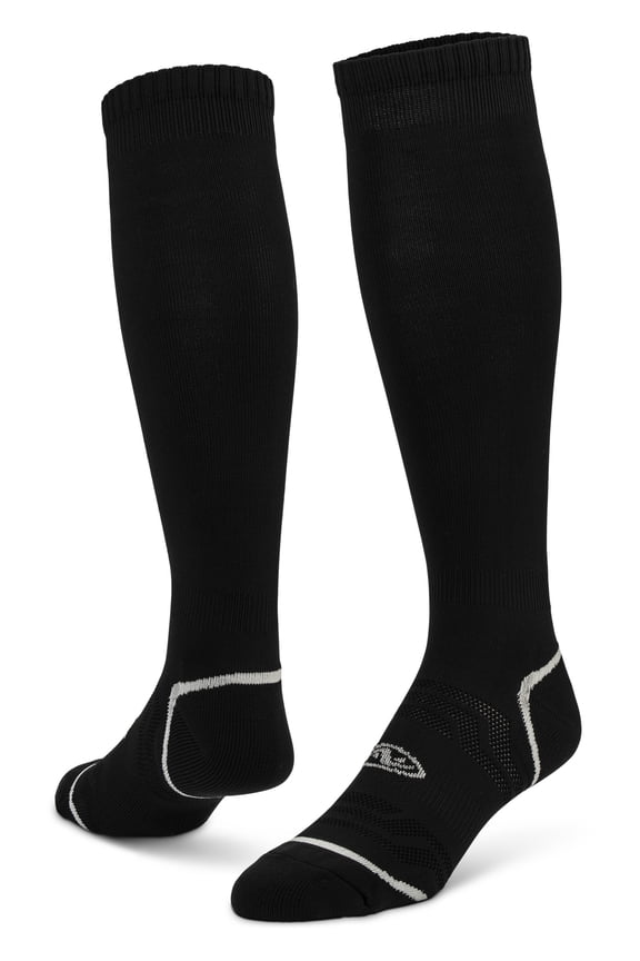 Athletics Works Soccer Socks 1 pair, Black Unisex Small, Youth 10-4.5