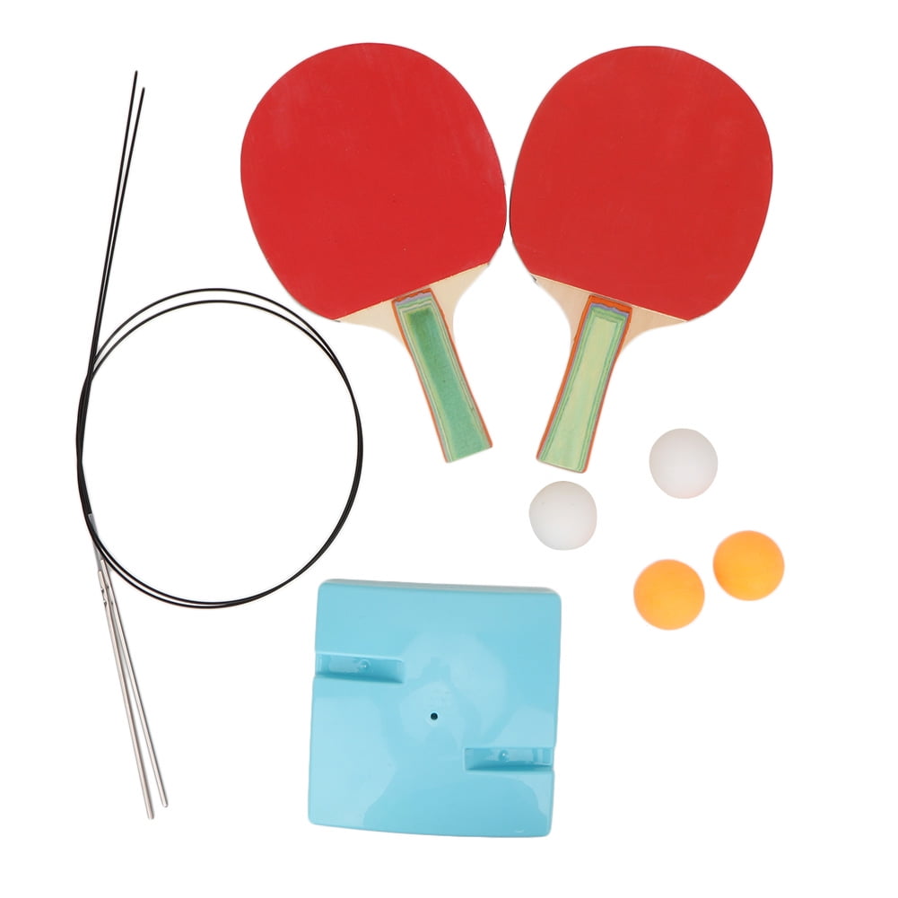 Wooden Table Tennis Ball Racket Trainer Elastic Soft Shaft Sports