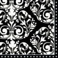 thumbnail image 2 of formal affair black and white french scroll beverage napkins 16 ct, 2 of 3