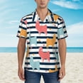thumbnail image 6 of Picia Colorful Llama Gentle Cotton Regular Fit Short Sleeve Casual Hawaiian Shirt for Men-, 6 of 9