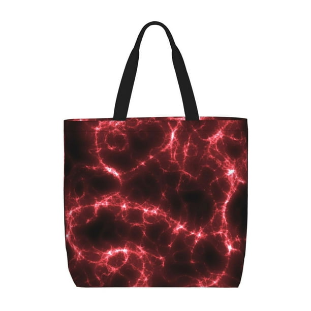Easygdp Red Line Bolsa Tote para Mujer, Bolso de Hombro para Trabajo, Playa, Viajes, Compras y Supermercado