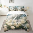 thumbnail image 2 of YST Sea Whale 7Pcs Comforter Set, Deep Ocean Animal Bedding, King Size, White Rose, 2 of 4