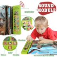 thumbnail image 3 of Oenux Juguetes de dinosaurios con libro de sonido interactivo para niños de 3 a 5 años Libro de dinosaurios con sonido y 12 figuras de dinosaurios de juguete Juguetes de aprendizaje de dinosaurios par, 3 of 5