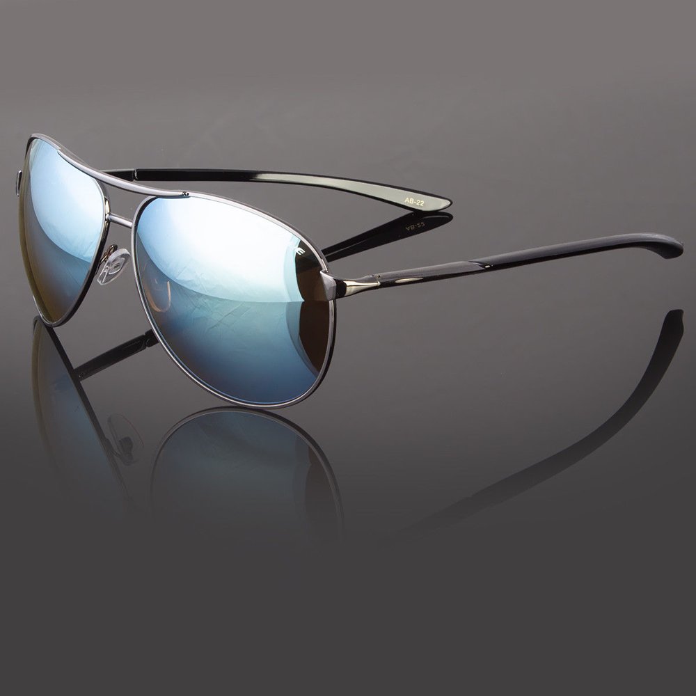 SPORT Aviator HD Day DRIVING VISION SUNGLASSES Blue Lens HIGH