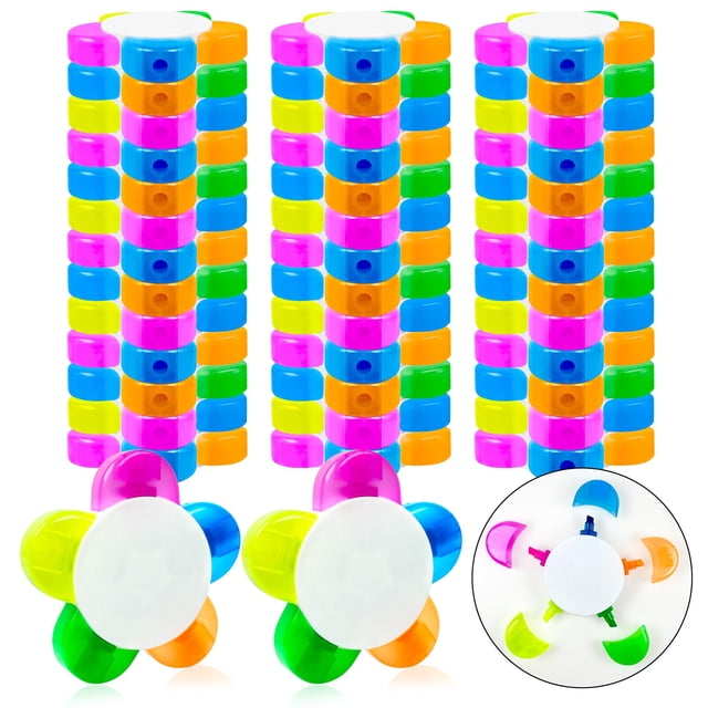 YUQILIN 48 PCS Highlighters Assorted Colors 5 in 1, Petal Highlighters Flower Shape Liquid Cute Highlighter Markers Pens Multi Color Fluorescent Neon