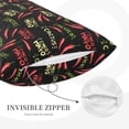 thumbnail image 3 of Honeii Red Chili Pattern Decorative Throw Pillow Case - Elevate Your Couch, Sofa, or Bed with Stylish Home Decor-14"x20", 3 of 6