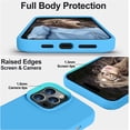 thumbnail image 3 of Compatible with iPhone 14 Pro Max Case, Upgraded Slim Liquid Silicone Case, [Anti-Scratch Soft Microfiber Lining] Full Covered Soft Gel Rubber 14 Pro Max iPhone Case 6.7 inch - Blue, 3 of 13