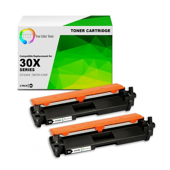 TCT 30X Toner Cartridge 2 Pack - Compatible With HP 30X CF230X Black High Yield