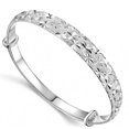 thumbnail image 1 of RO Pulseras de brazalete para mujer, pulsera de brazalete tallada con estrella de moda, regalo de joyería de compromiso de boda Electrónica, 1 of 5