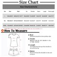 thumbnail image 3 of Ensemble de Pyjama pour Femme Printemps Été, Haut à Col Rond à Manches Courtes et Short avec Soutien-Gorge Intégré, Vêtement de Nuit Ample et Confortable par Hontri, 3 of 5