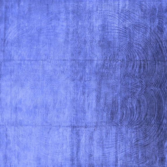 Ahgly Company Indoor Square Oriental Blue Industrial Area Rugs, 5' Square