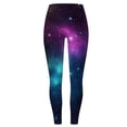 thumbnail image 4 of Mifsaly Butt-Lifting Leggings Women Tummy Control High Waist Yoga Pants Star Print Workout Stretchy Pant Full Length Everyday Going Out Clothes XL, 4 of 5