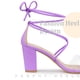 thumbnail image 4 of Sandalias de tacón bloque Perphy con correa transparente y cordones Lavanda 41, 4 of 4