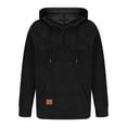 thumbnail image 4 of pstuiky camisas de manga larga para hombre, Suéter informal de moda para hombre, color liso, con capucha y manga larga tops de invierno para hombre xxl, 4 of 7