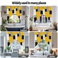 thumbnail image 6 of Black Yellow Swag Curtain Valance for Windows, Geometric Abstract Color Block Contemporary Window Treatments Short Swag Topper for Kitchen Windows Bathroom Bedroom, 36"x63", 6 of 8