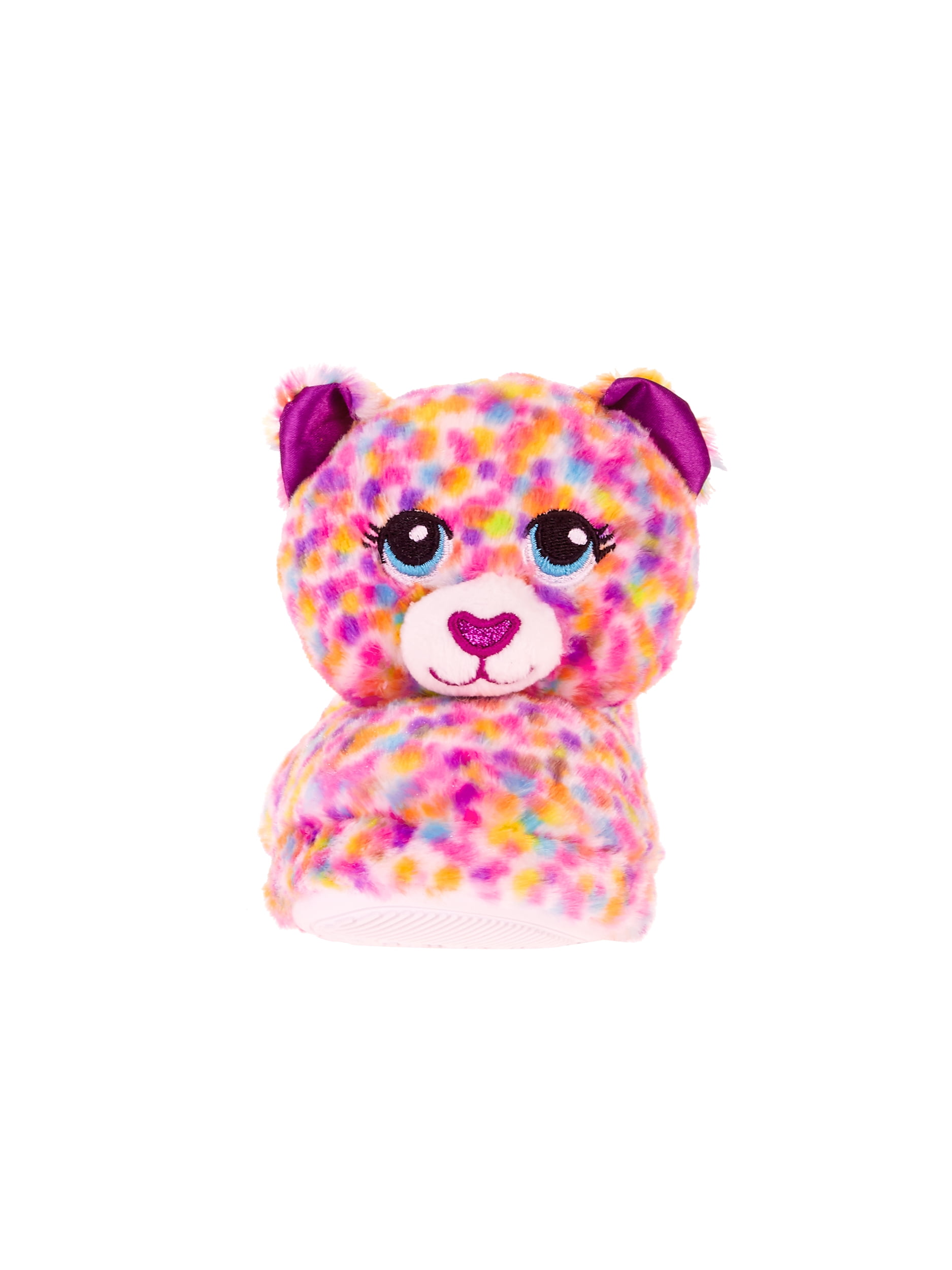 ~ NWT Build-A-Bear Girls Rainbow Confetti Slippers Xlarge 4-5 ~ Ages 4