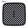 thumbnail image 1 of 2Pcs Frying Liner Food Grade Non-Stick Silicone Dishwasher Safe Fryer Basket Mat for Kitchen, 1 of 12