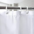 thumbnail image 3 of Cortina de ducha blanca, tela tejida, tacto suave para baño, Spa, Wa, 3 of 5