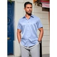 thumbnail image 7 of sogami Mens Short Sleeve Button Down Shirt Casual Dress Shirts with Pocket, 7 of 7