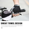 thumbnail image 4 of Sywqhk Guantes antideslizantes para deportes al aire libre, medio dedo, guantes de malla para ciclismo (negro XL) Sywqhk Alta Calidad, 4 of 7