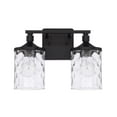 thumbnail image 1 of Capital Lighting 128821MB-451 Homeplace/Colton - Two Light Bath Vanity, Matte Black Finish with Clear Water Glass, 1 of 2