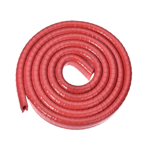 Unique Bargains Edge Trim U Seal Extrusion Red U Channel Edge Protector PVC Plastic w Iron Sheet Fits 1/32''-3/32'' Edge 3.3Ft/1M