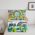 thumbnail image 5 of Manfei Boys City Map Twin Comforter Sets,Cartoon Buildings Bedding Set,Gray,Reversible,2-Piece,1 Comforter and 1 Pillowcase, 5 of 7