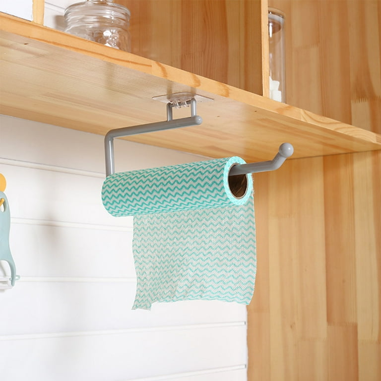 Kitchen Tissue Holder Paper Shelf Towel Holder Home Roll Paper Hanging Rack  Kitchen Bathroom Cabinet Door Hook Holder Organizer